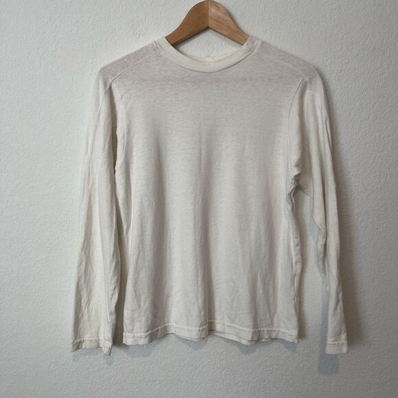 Wol Hide Natural Long Sleeve Crew Neck Easy T-Shirt Women's Size Small - Picture 1 of 6